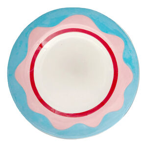Wavy Pink Dessert Plate, medium